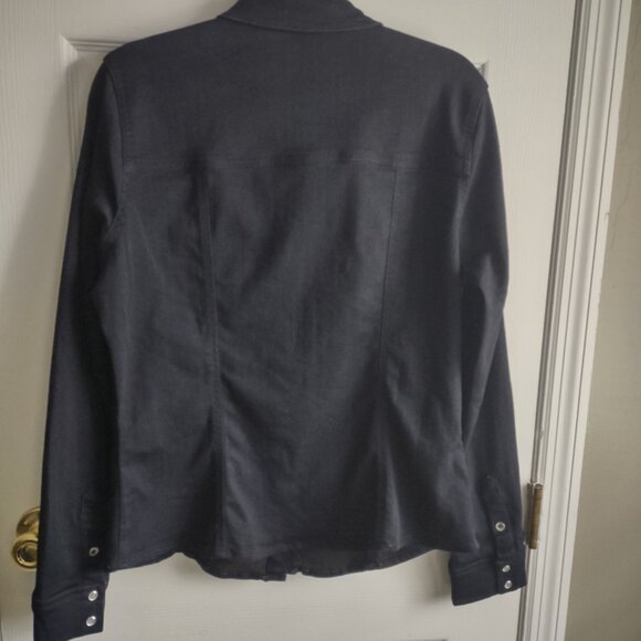 Guess stretch denim shirts - snap front jean jackets - western moto size L NWOT - Picture 7 of 11